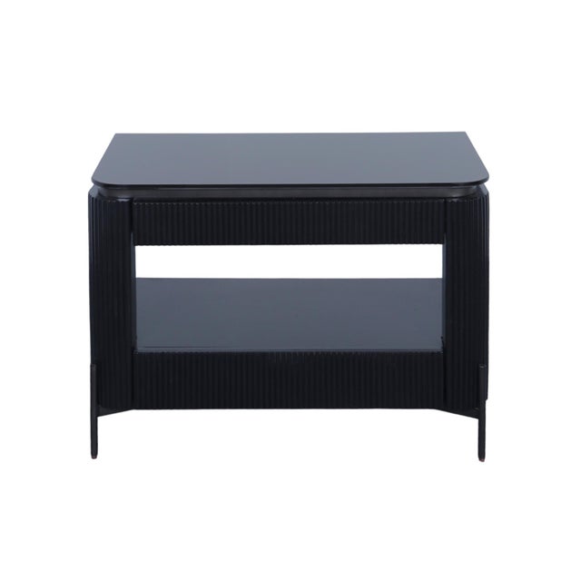 Universal Furniture Universal Nina Magon Iris Nightstands in Ebony, a Pair For Sale - Image 4 of 5