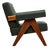Capitol Complex Teak and Green Leather 053 Armchair by Pierre Jeanneret for Cassina For Sale