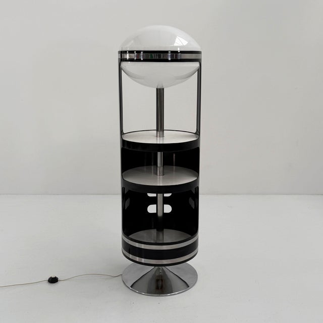 Rotating Bar Cabinet with Lamp, 1960s, in Good conditions. Designed 1960 to 1969