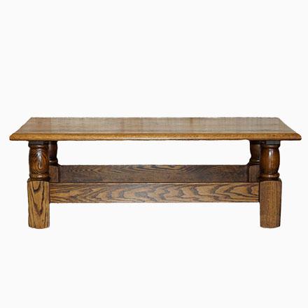 English Edwardian Refectory Style Coffee Table in Oak, 1960s For Sale - Image 17 of 17