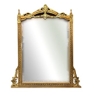 French Louis XV Style Giltwood Overmantle Mirror For Sale