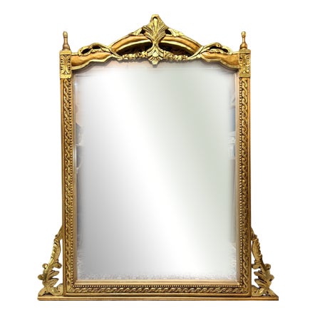 French Louis XV Style Giltwood Overmantle Mirror For Sale