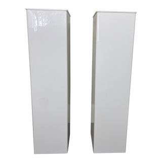 1970's Color Changing Pillar Floor Lamps / Display Columns - a Pair For Sale