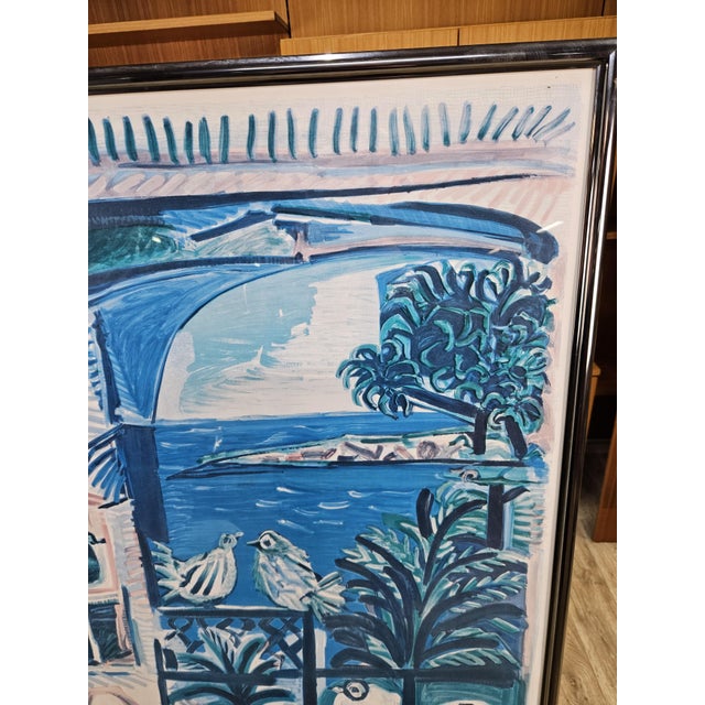 Henri Deschamps, Côte d'Azur, 1970s, Colored Lithograph, Framed For Sale - Image 9 of 10