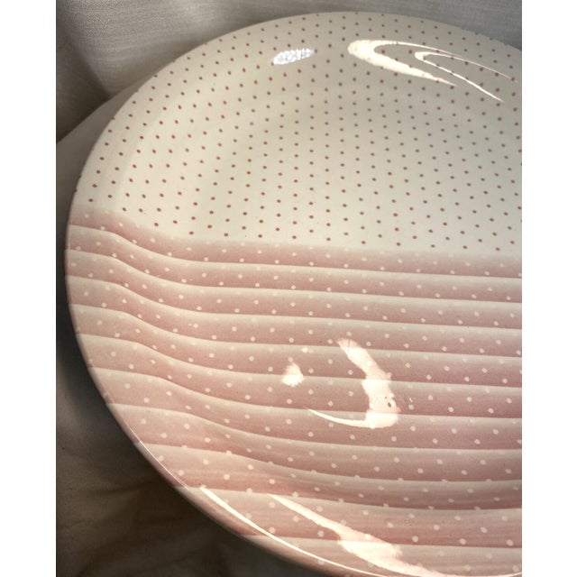 Churchill Vintage Mid-Century Modern Churchill England Pink Shades 10” Dinner Plate-Set of 4 For Sale - Image 4 of 6