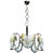 Italian Midcentury Mazzega/Murano Chandelier With Chrome Frame and Amber Glass For Sale