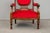 Antique Mahogany Armchair in Red, 1800s For Sale - Image 11 of 17