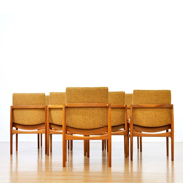 1960s Set of Eight Mid Century Dining Chairs Attributed Beithcraft of Scotland For Sale - Image 12 of 14