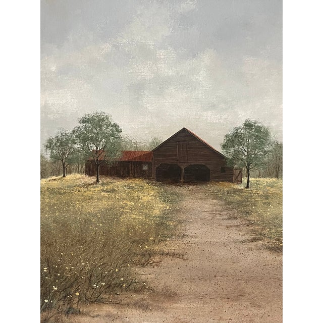 Here is just a spectacular and rather large oil painting with an original frame from the 1970's. Perfect for your country...