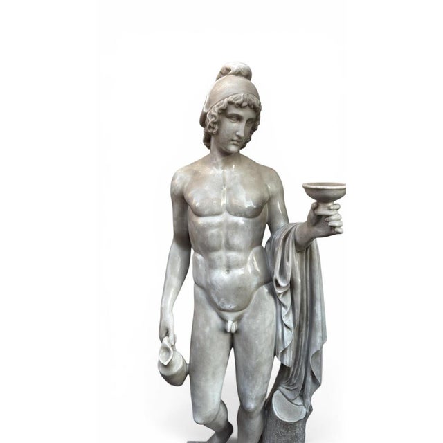 1980s Italian Artist, Large Sculpture of Ganymede, 20th Century, Marble For Sale - Image 5 of 14