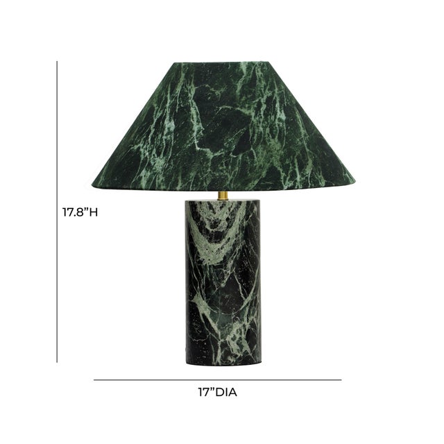 Mable Spider Green Marble Table Lamp For Sale In Los Angeles - Image 6 of 6