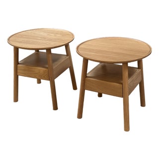 Gabriel Tan for Design Within Reach Edge Side Tables/Nightstands, Pair For Sale