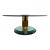 Brass and Glass Pedestal Coffee Table For Sale