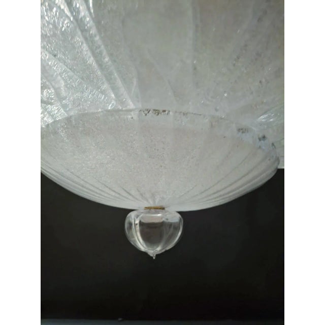 1960s Clear Graniglia Murano Flush Mount For Sale - Image 11 of 12