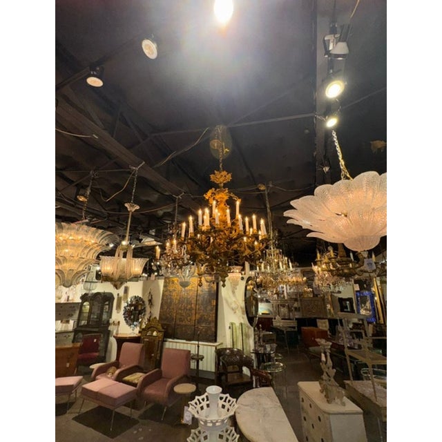Fine 19th C. French Gilt Bronze Chandelier For Sale - Image 4 of 7
