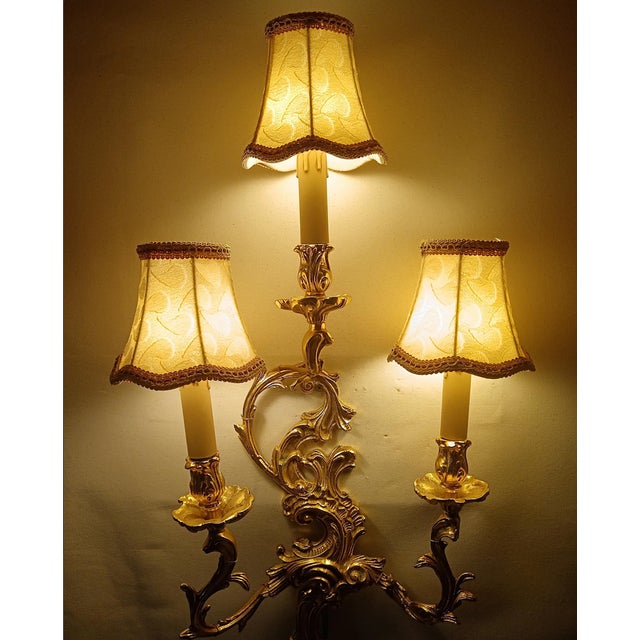 Large Vintage Wall Light in Brass from Zonca, 1990s For Sale - Image 10 of 12