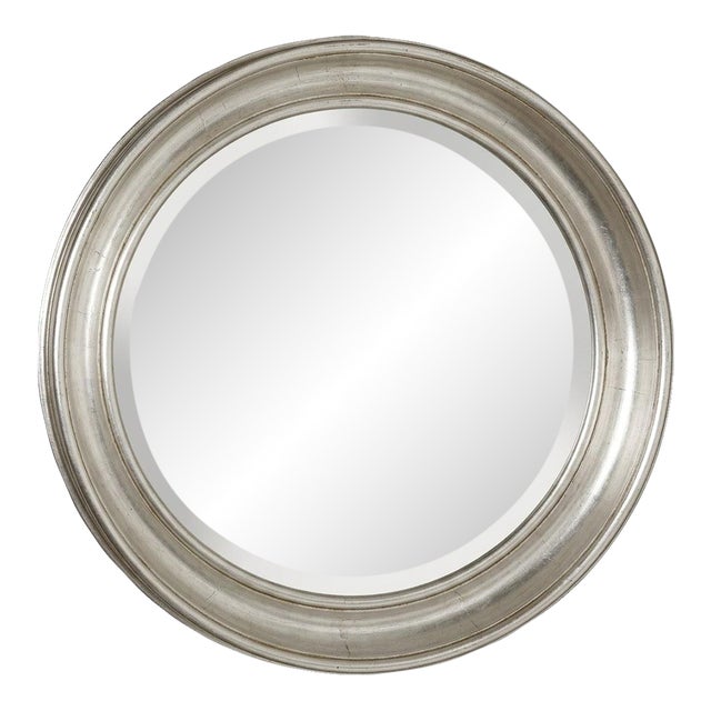 Friedman Brothers Connor Round Mirror in Classic Silver - 36" For Sale