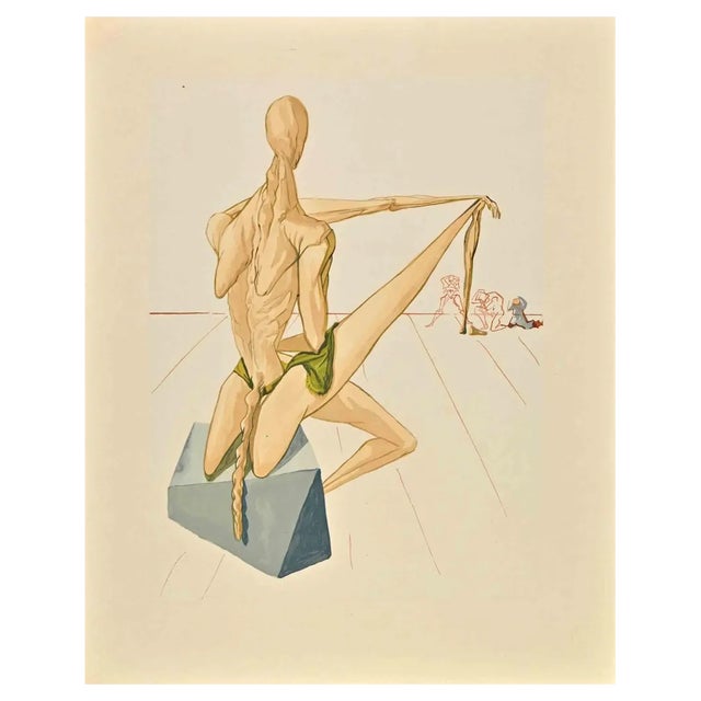 Salvador Dali, The Divine Comedy: Minos, Woodcut Print, 1963 For Sale