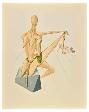 Salvador Dali, The Divine Comedy: Minos, Woodcut Print, 1963