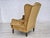 Danish High Back Armchair in Furniture Velour and Oak Wood Legs, 1970s For Sale - Image 14 of 16