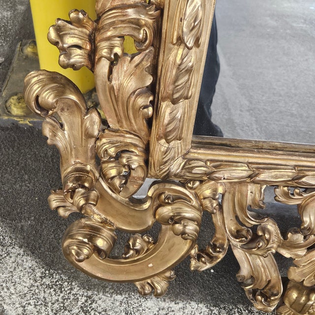 19th Century French Rococo Giltwood Mirror For Sale - Image 12 of 12