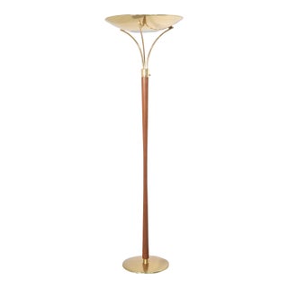 1960s Gerald Thurston for Lightolier Torchiere Floor Lamp For Sale