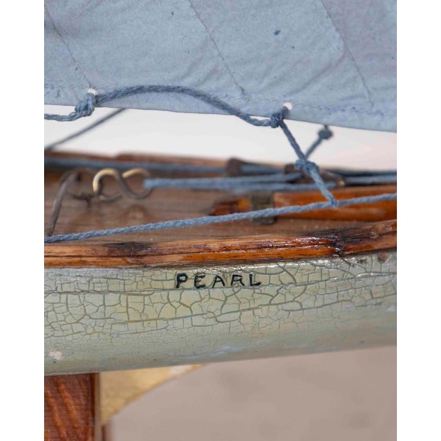 English 20th Century Bowman Carved Wood Gaff Cutter Pond Yacht For Sale - Image 10 of 18