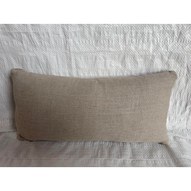 17th Century Antique Flemish Tapestry Floral Pillow For Sale - Image 4 of 4