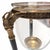 Pair of French Empire Style Bronze Swan & Glass Hurricane Lamp Candle Holders For Sale - Image 4 of 9
