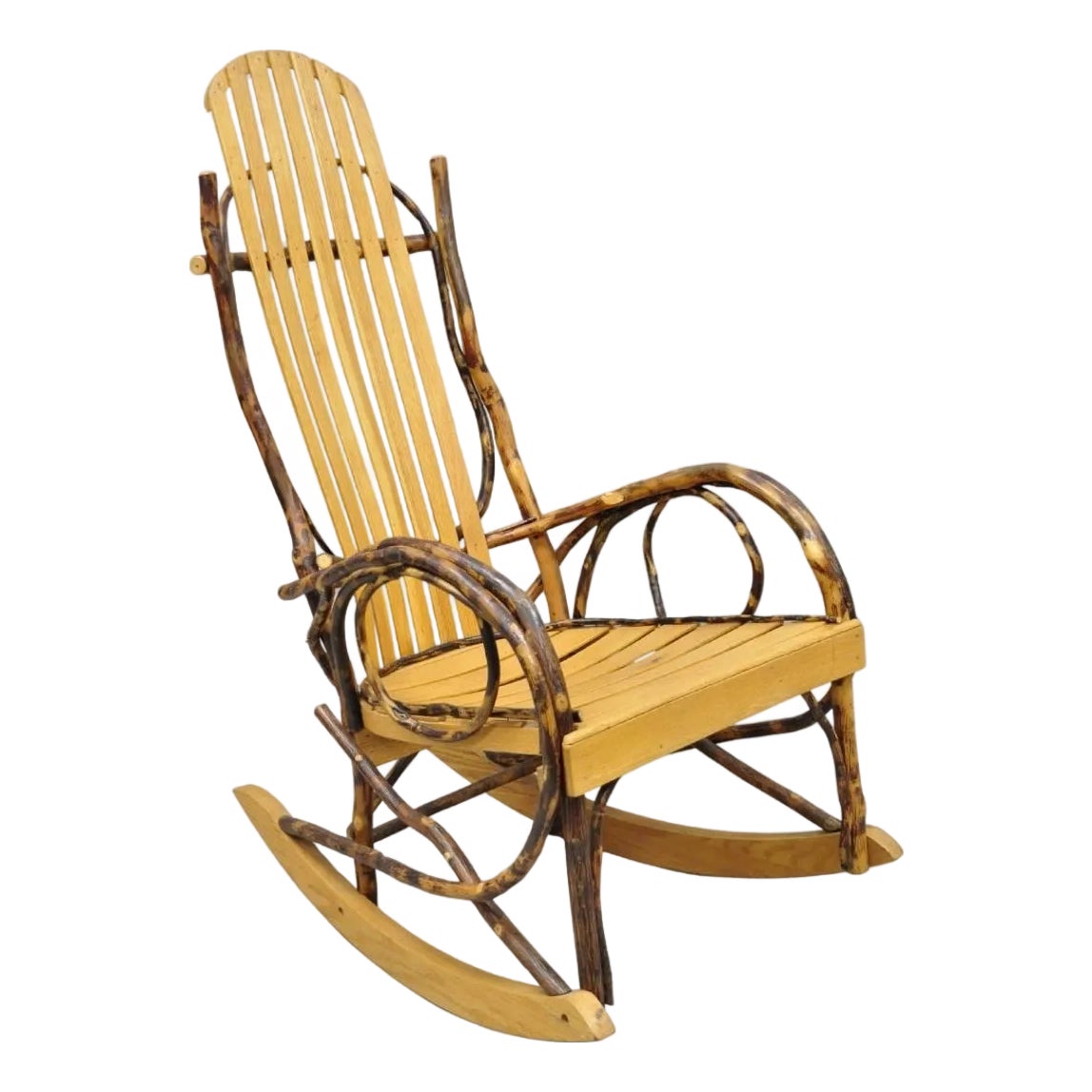 Vintage Adirondack Tree Branch Twig Arts & Crafts Primitive Rocker ...