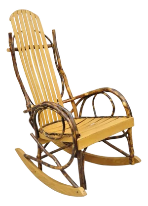 Vintage Adirondack Tree Branch Twig Arts & Crafts Primitive Rocker Rocking Chair