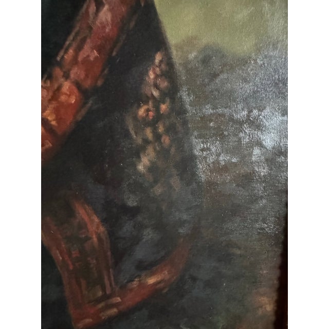 2000 - 2009 Large Original Chinese Portrait Oil Painting Woman in Traditional Headdress Framed For Sale - Image 5 of 8