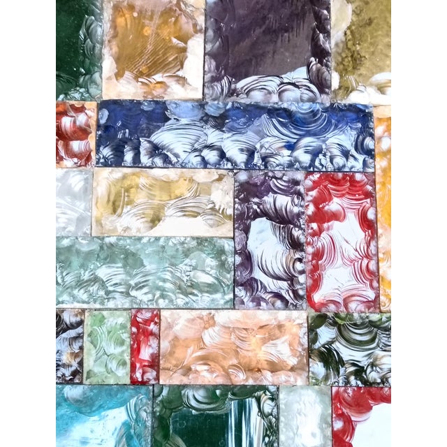 Vintage Rectangular Coffee Table with Chiselled Murano Glass Top from Poliarte, Italy, 1960s For Sale - Image 11 of 13