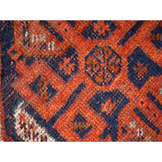 1900s Handmade Antique Persian Shiraz Distressed Rug For Sale - Image 4 of 10