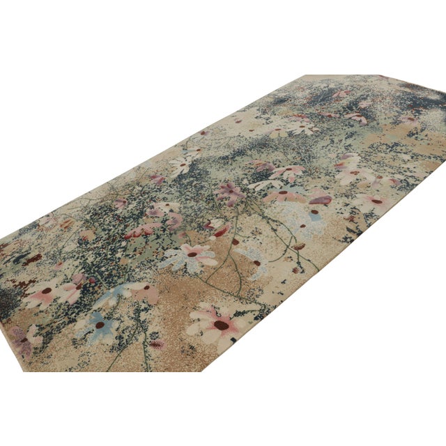 Abstract Rug & Kilim’s Contemporary Abstract Rug With Polychromatic Floral Patterns For Sale - Image 3 of 7