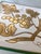 Italian Neiman Marcus Gold Leaf Plate With Kelly Green Border For Sale - Image 10 of 12