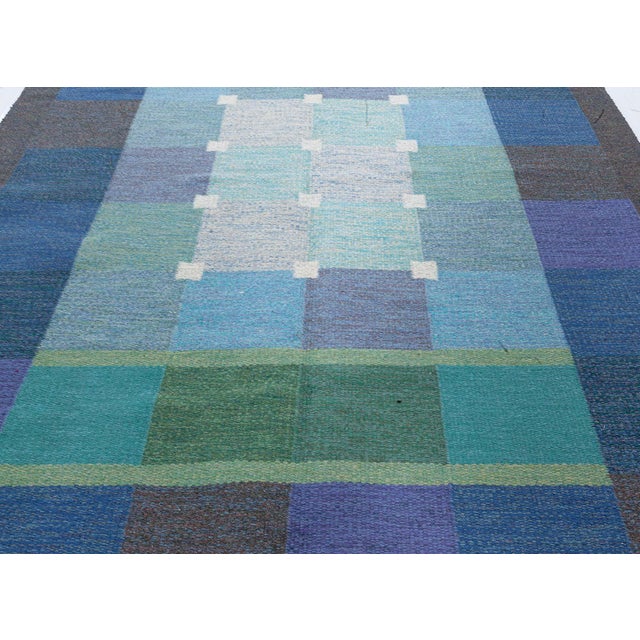 Doris Leslie Blau Mid-20th Century Swedish Flat Woven Rug by Ulla Pakdal For Sale In New York - Image 6 of 9