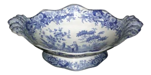 Spode Blue and White Footed Dessert Compote