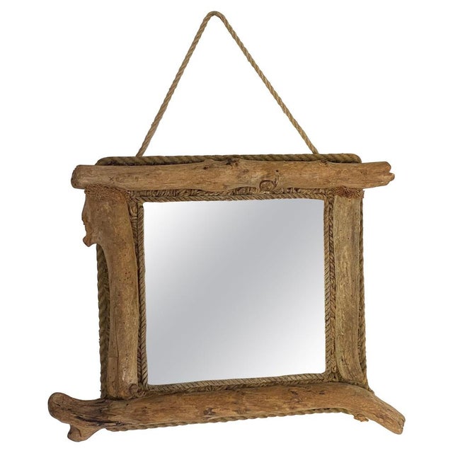 Driftwood and Rope Mirror in Grey Color, France, 1970s For Sale - Image 15 of 15