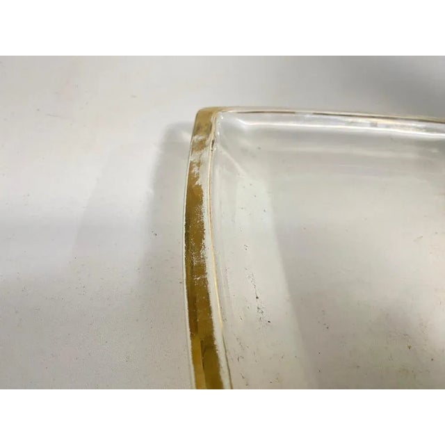 1970s Art Glass Ashtrays with Golden Border, France, 1970s, Set of 2 For Sale - Image 5 of 8