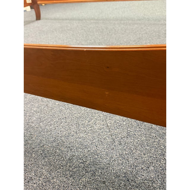 Wood Ethan Allen Medallion Collection Cherry Sleigh Bed - Queen Size For Sale - Image 7 of 12