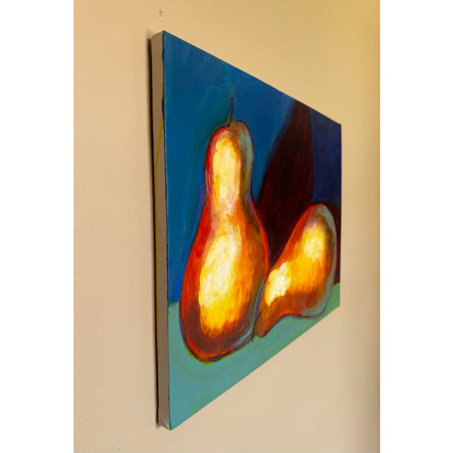 Expressionism Still Life “Pears” Original Oil Painting on Canvas - Unsigned Unknown Artist For Sale In Houston - Image 6 of 10