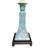Vintage Turquoise Chinoiserie Ceramic Table Lamp With Floral Motif For Sale In Oklahoma City - Image 6 of 7