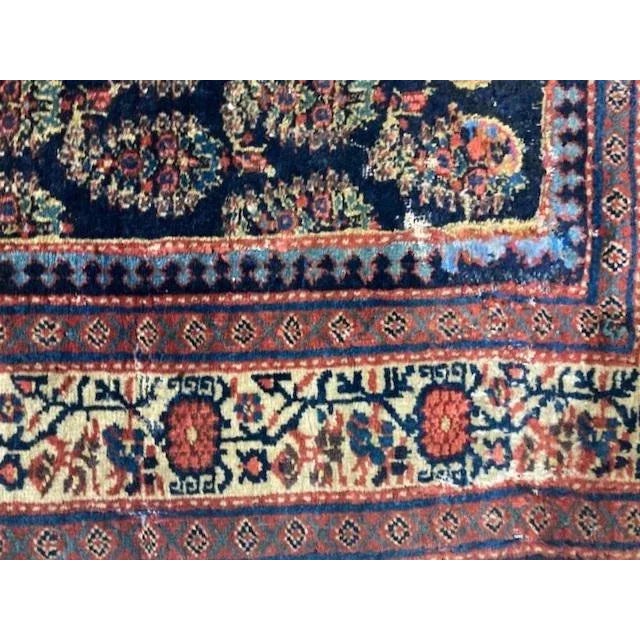 Navy Blue 1910s Antique Bakhshaish Runner For Sale - Image 8 of 12