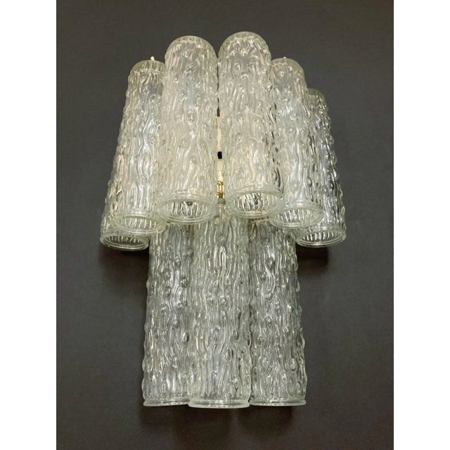 Mid-Century Modern Mid 20th Century Textured Tubes Sconces - a Pair For Sale - Image 3 of 9
