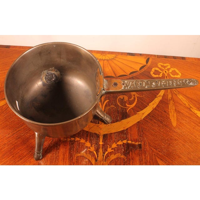 17th Century Tripod Apothecary Skillet from the Ward Rvmens Family, 1698 For Sale - Image 5 of 10