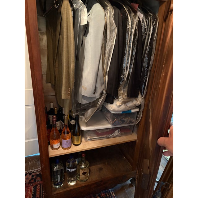 French Louis XV Style Cherry Bonnetière with Inlay Decor, 19th Century For Sale - Image 10 of 12