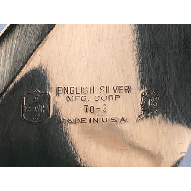 English Country Home Vintage Well & Tree Silverplate Tray For Sale - Image 4 of 8