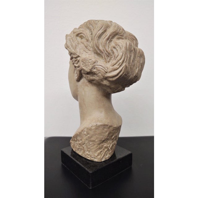 Global Views Global Views Greek Bust on Marble-Thalia Muse of Comedy For Sale - Image 4 of 8