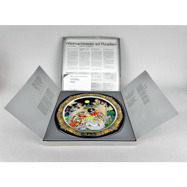 Ceramic Christmas Porcelain Plate by Bjorn Wiinblad for Rosenthal, 1987 For Sale - Image 7 of 10